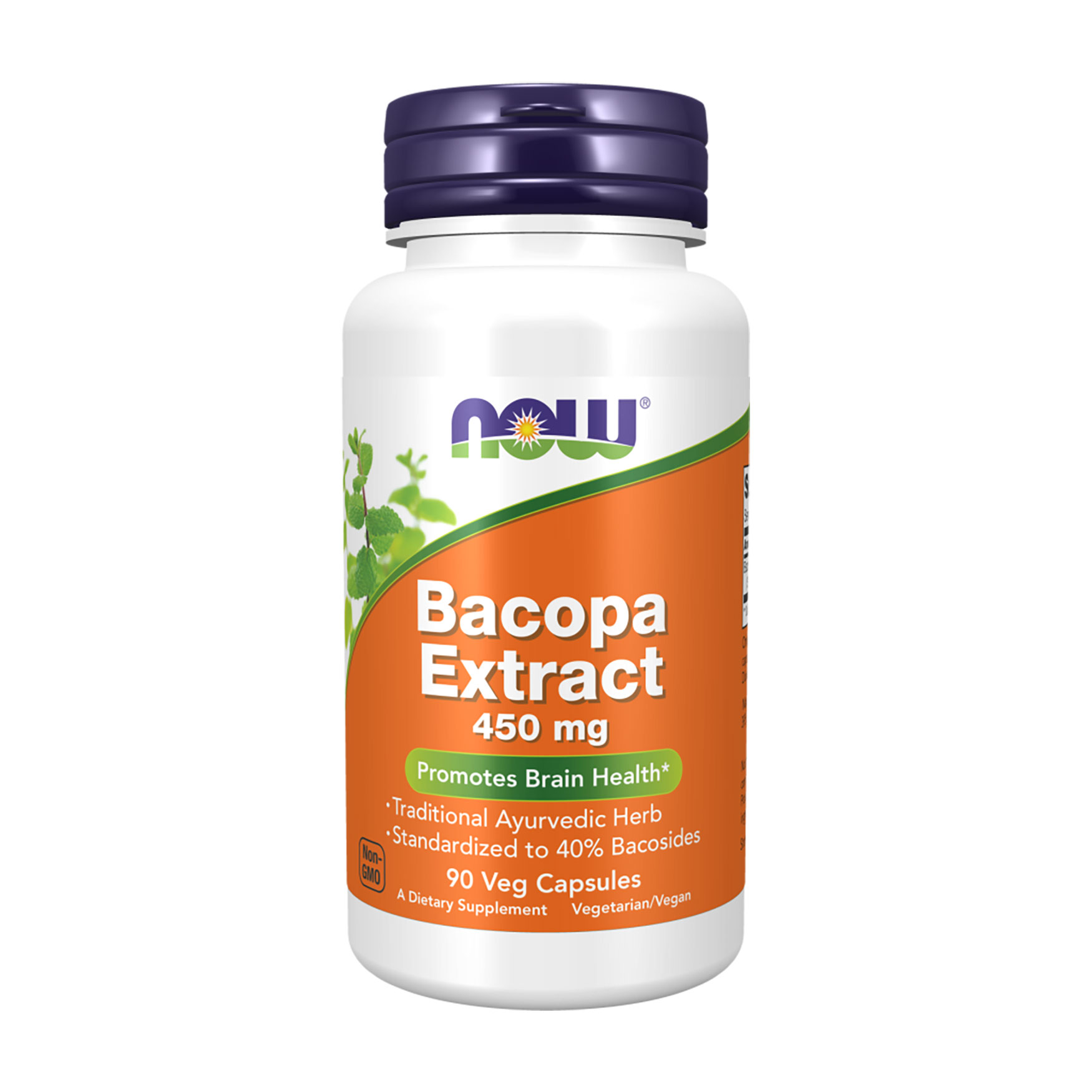 Екстракт бакопа NOW Foods Bacopa Extract 450 мг, 90 капсул